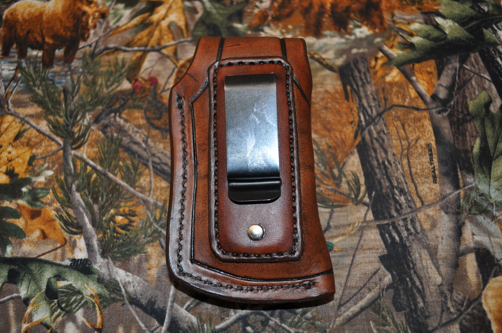 Custom Handmade Sheath with Clip for Leatherman Wave-L. Handed (Sheath Only)