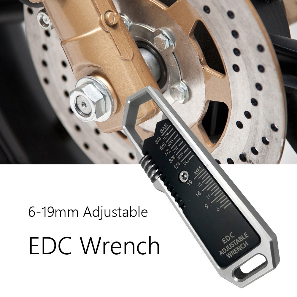 Alloy EDC Spanner Multifunctional EDC Wrench Spanner Pocket Tools Outdoor Gadget