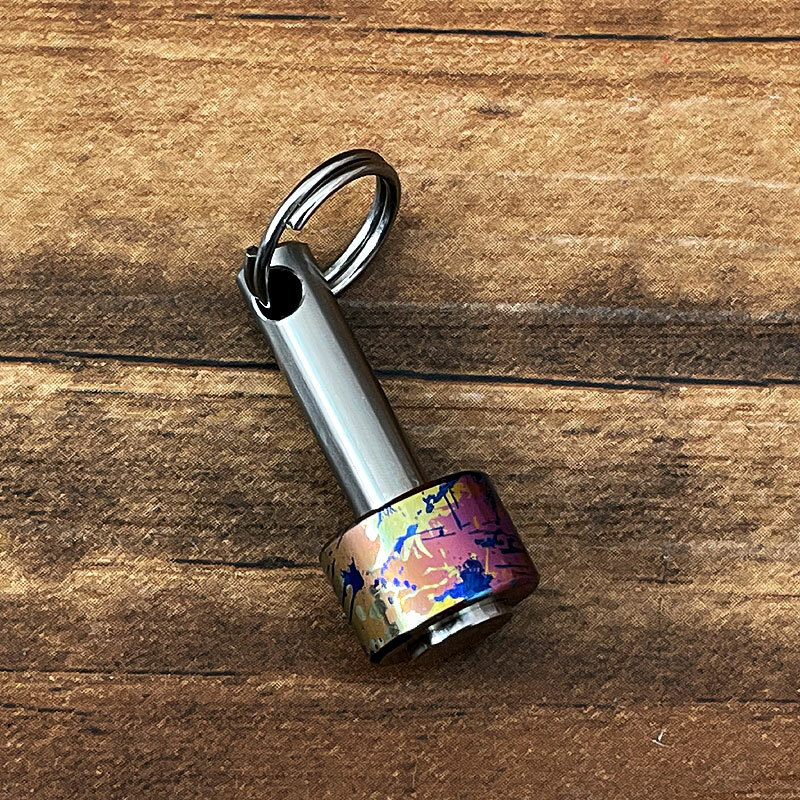Titanium Colorful Cylinder Pendant Lanyard Bead EDC Paracord Beads Zipper Head