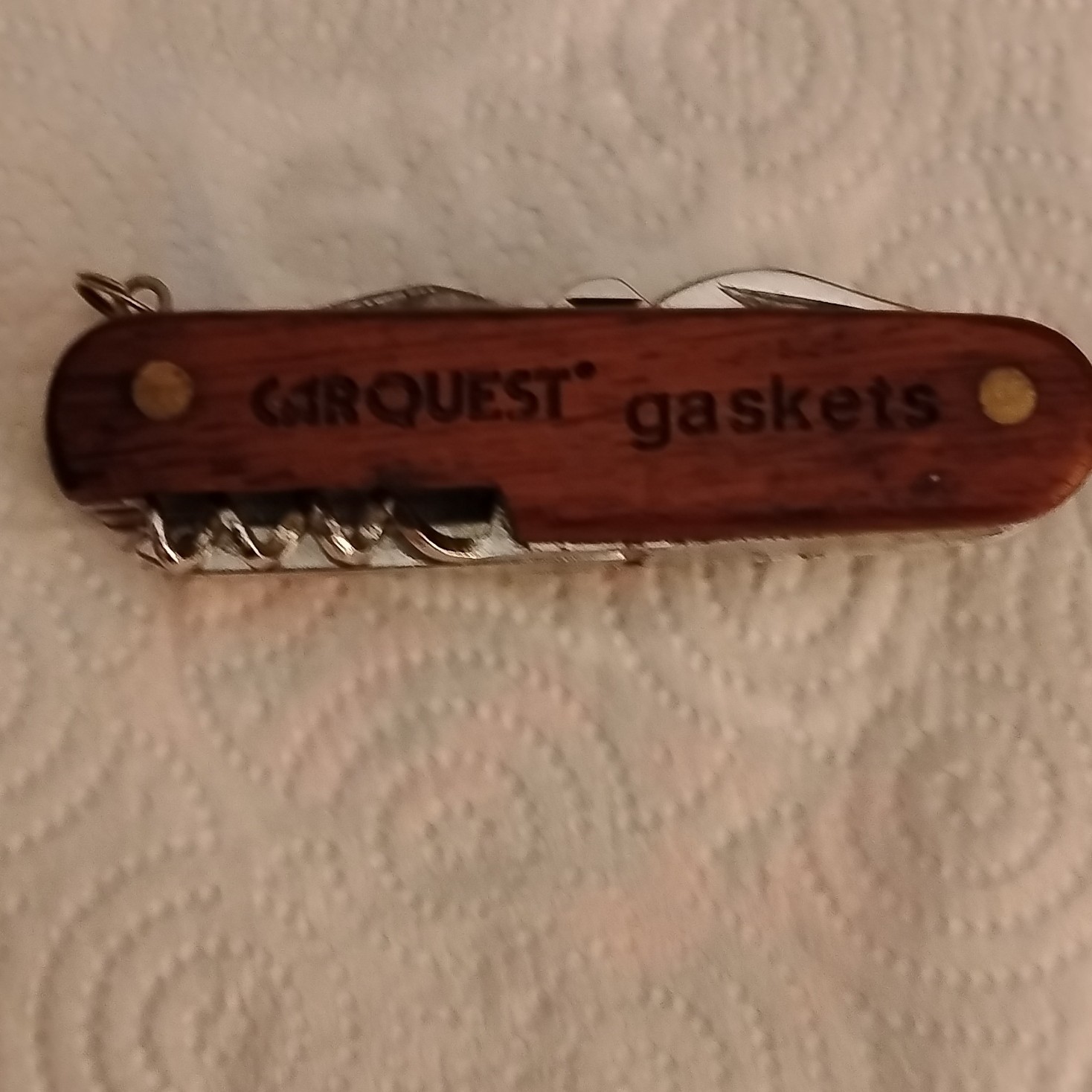 Carquest Multi-Tool by Victor Rein, 6 Tools, Wood Handle, Stainless Steel Knife