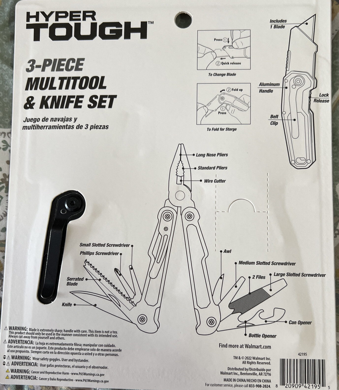 Hyper Tough 3 Piece Multi Tool, Bottle Opener And Knife Set Ships FREE!