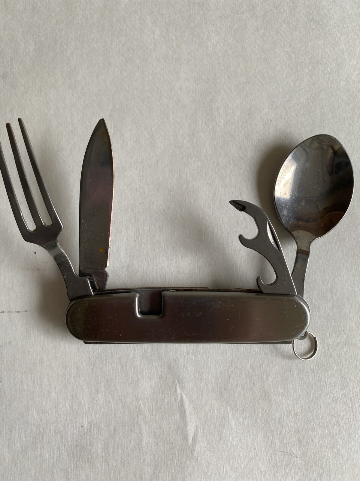 Lot – 5 Various Brands Camping Kit Mini & Full Size Multi Tool Mess Kit Tool Set