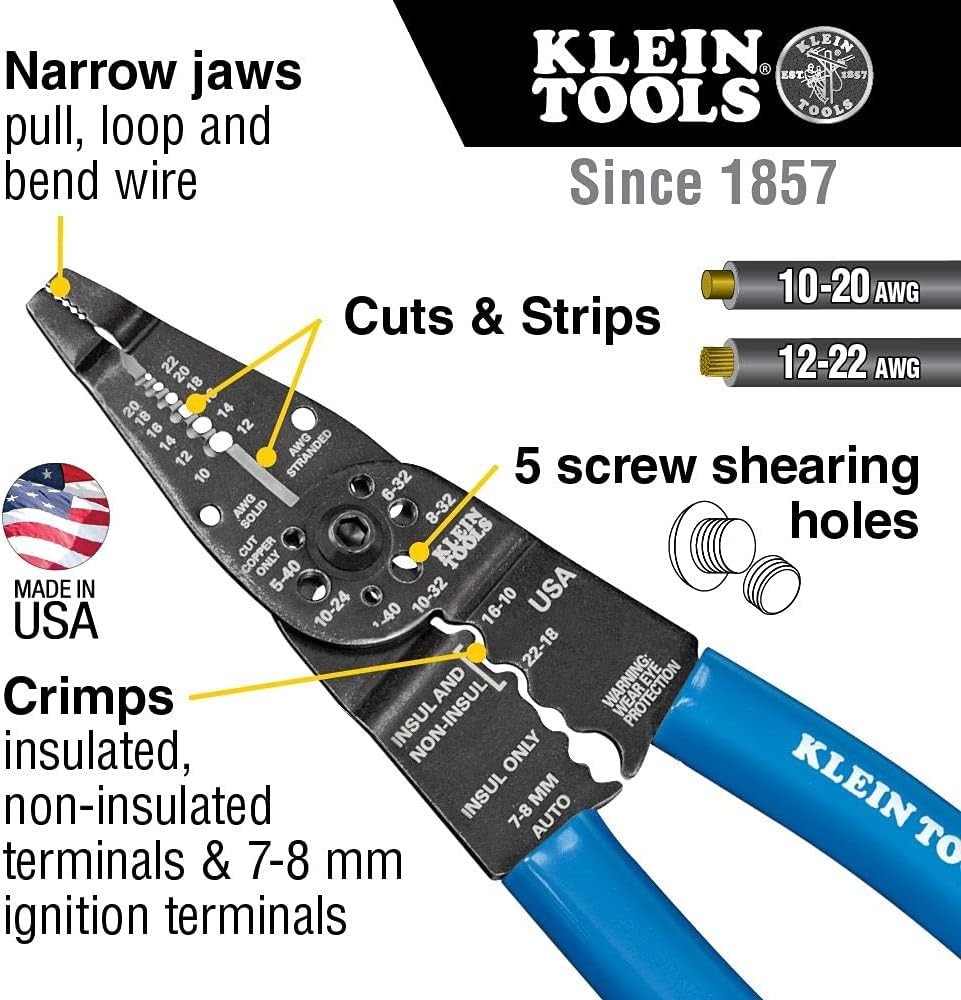 8-Inch Multi Tool Wire Cutter & Crimper – Ergonomic Design, Made in USA