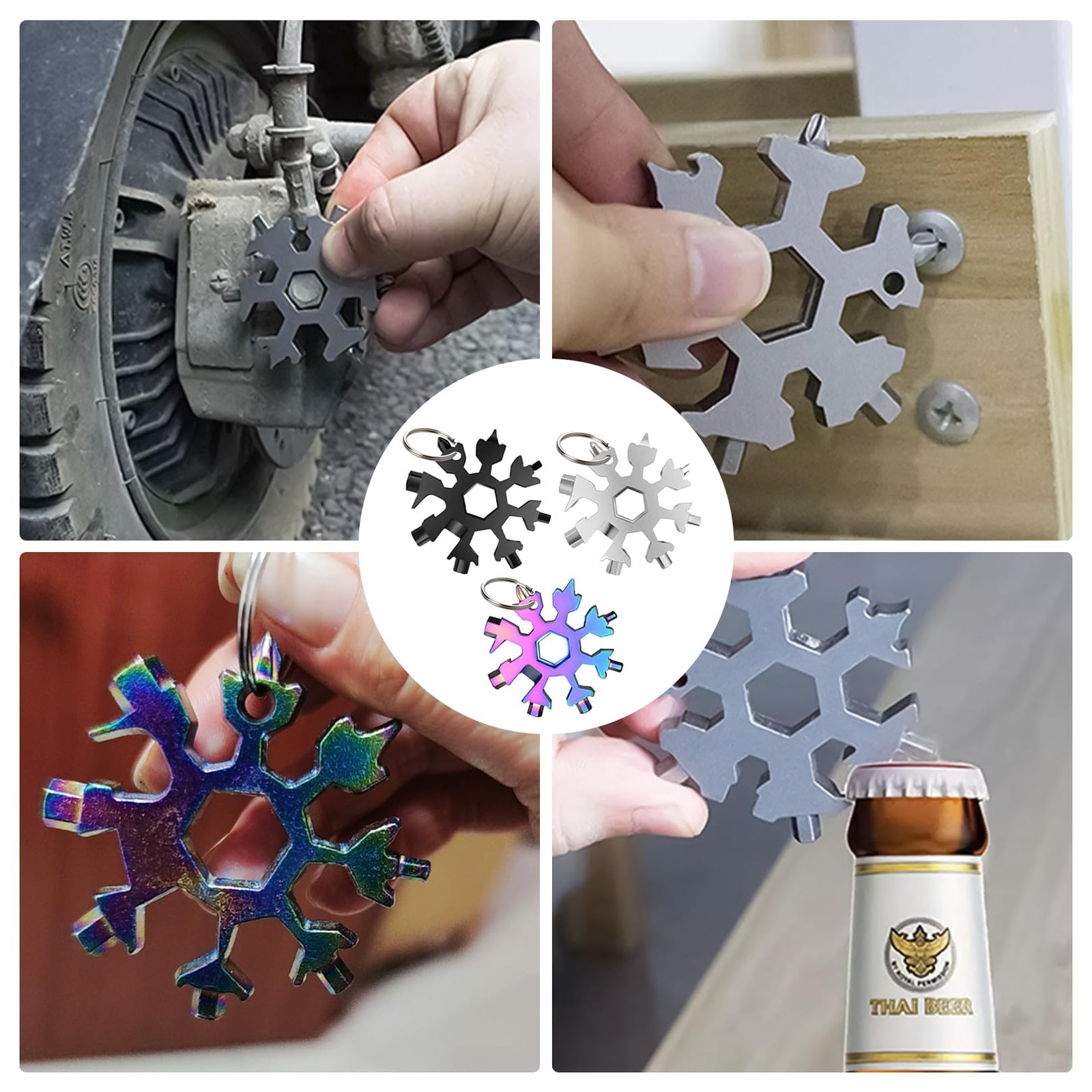 3 Pack Snowflake Multitool 18In1 Original Gift for Men, Practical…