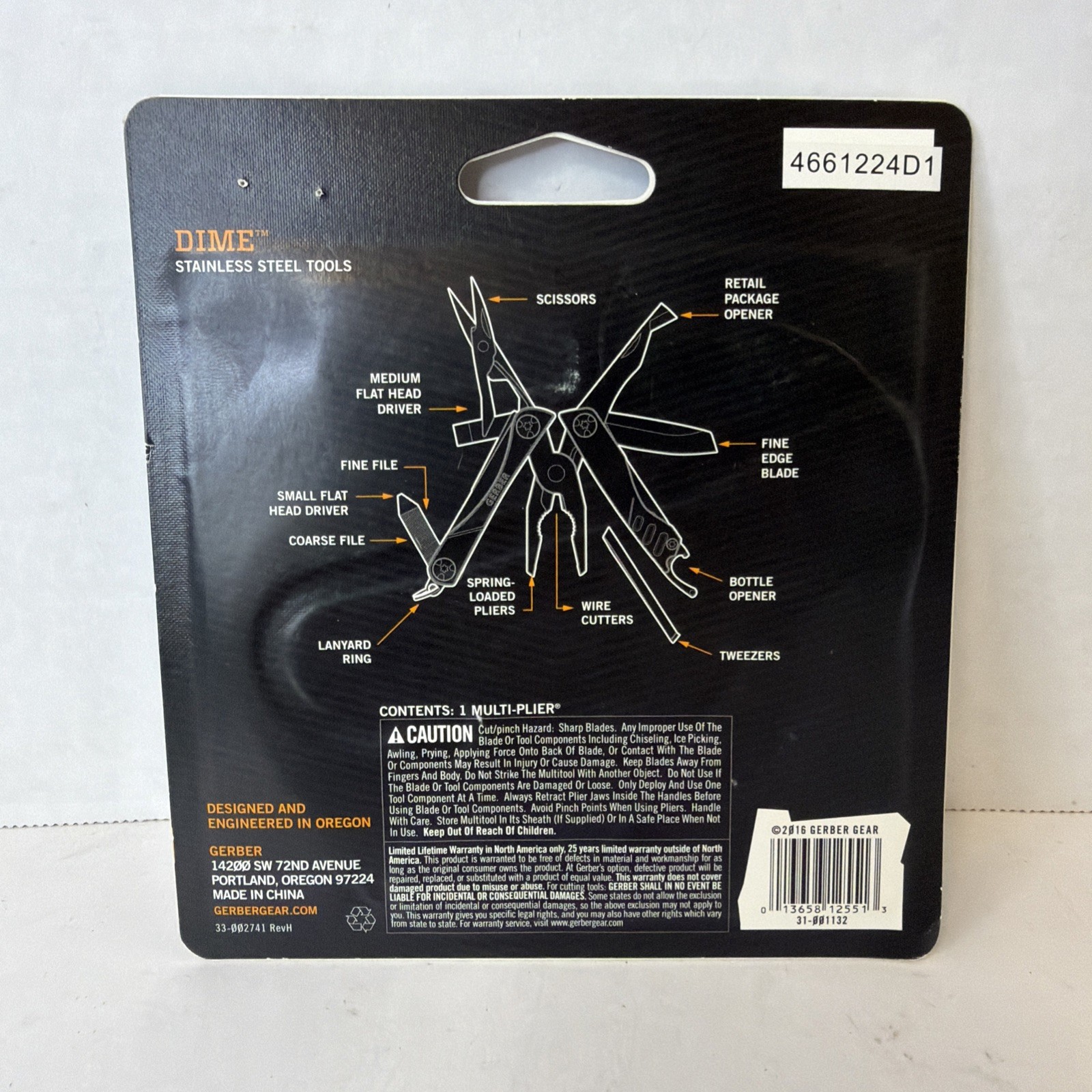 Gerber The Dime 12 Tool Multi-Tool Multi-Plier Lightweight Brand New Sealed