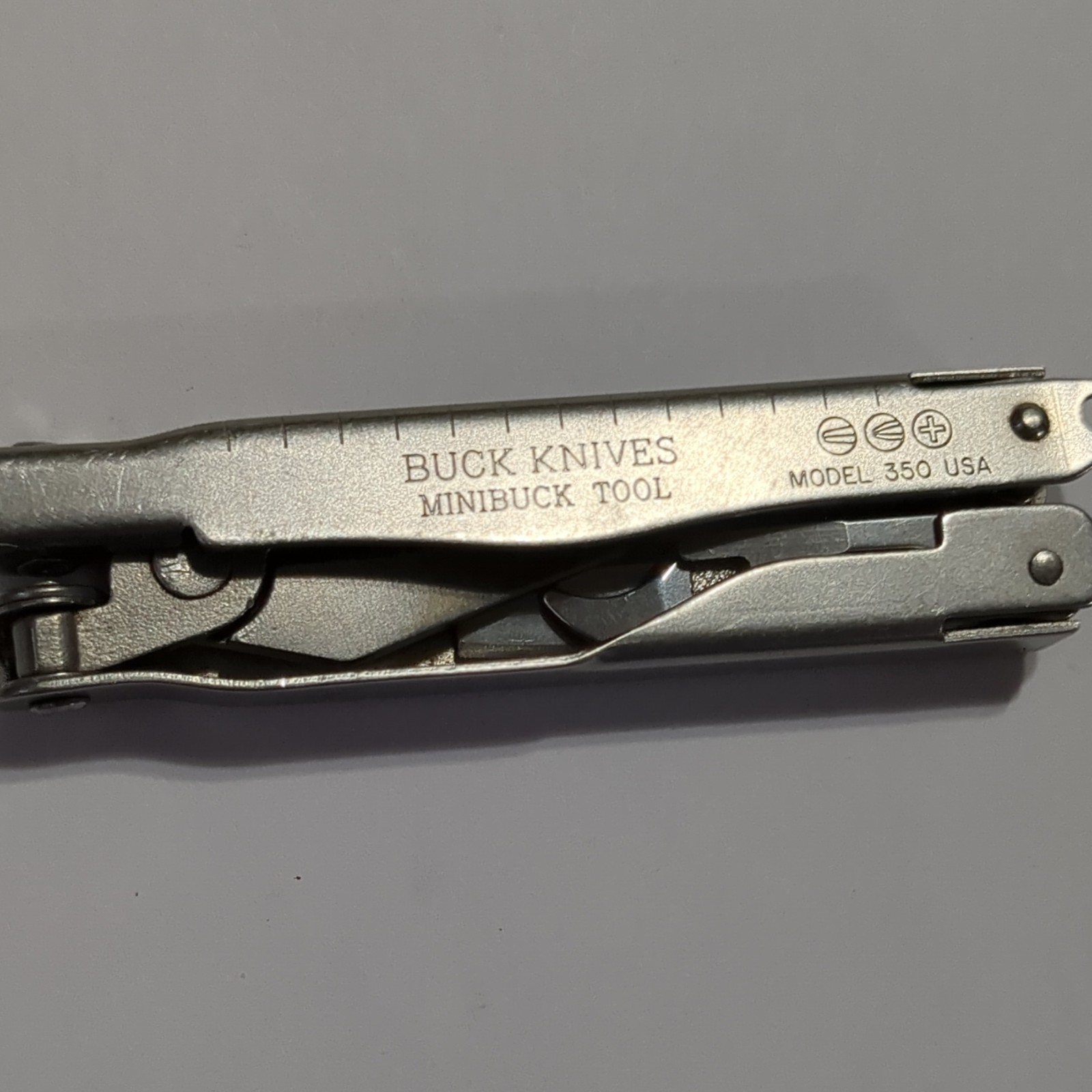Buck Knives 350 Minibuck Tool Multi-Tool Stainless Steel Silver Plier Knife File