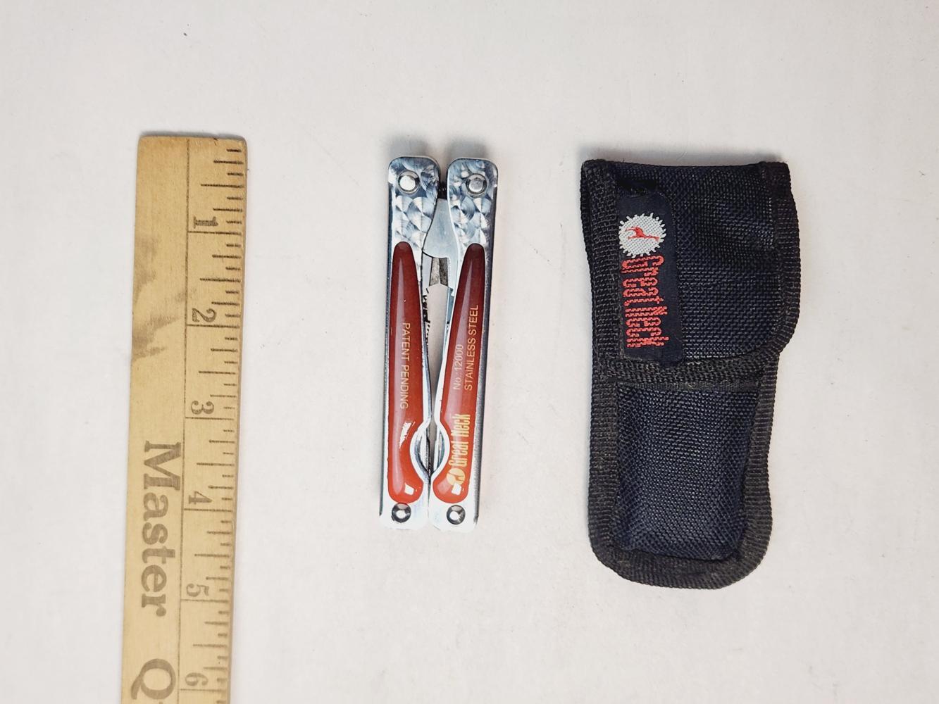 Great Neck Stainless Steel Utility Knife (12000) w/ Fabric Case – Vintage
