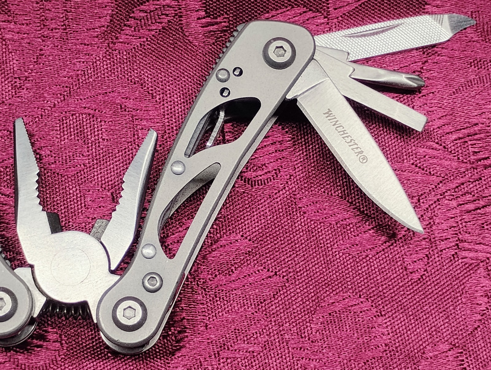 Winchester Multi Tool Keychain Pocket Knife Fishing Hunting Shooting Mini Pliers
