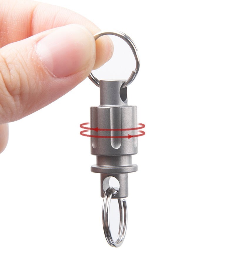 Mini Titanium Alloy Insert Buckle Gimbal Ring Portable Double Keyring Cutter EDC
