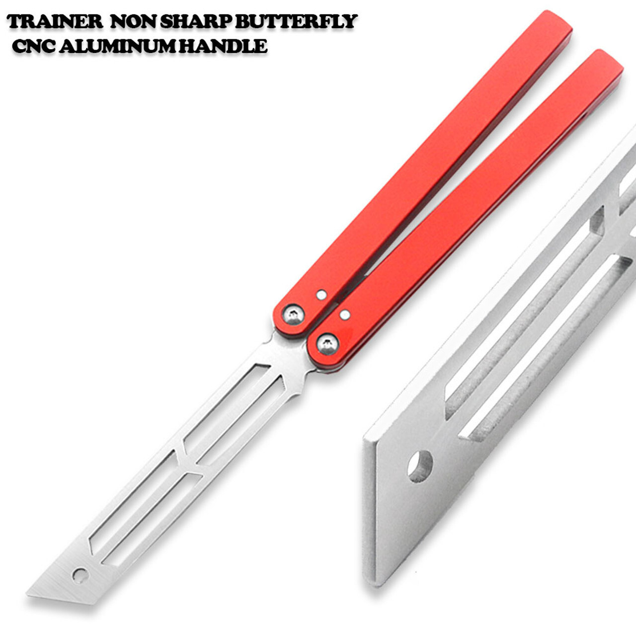CNC Squid Triton Model Non-Sharp Professional Trainer – Butterfly Red Handle