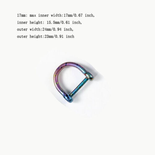 Titanium D Key Ring Screw Shackle Car Fob Holder Keychain Horseshoe Buckle Clasp