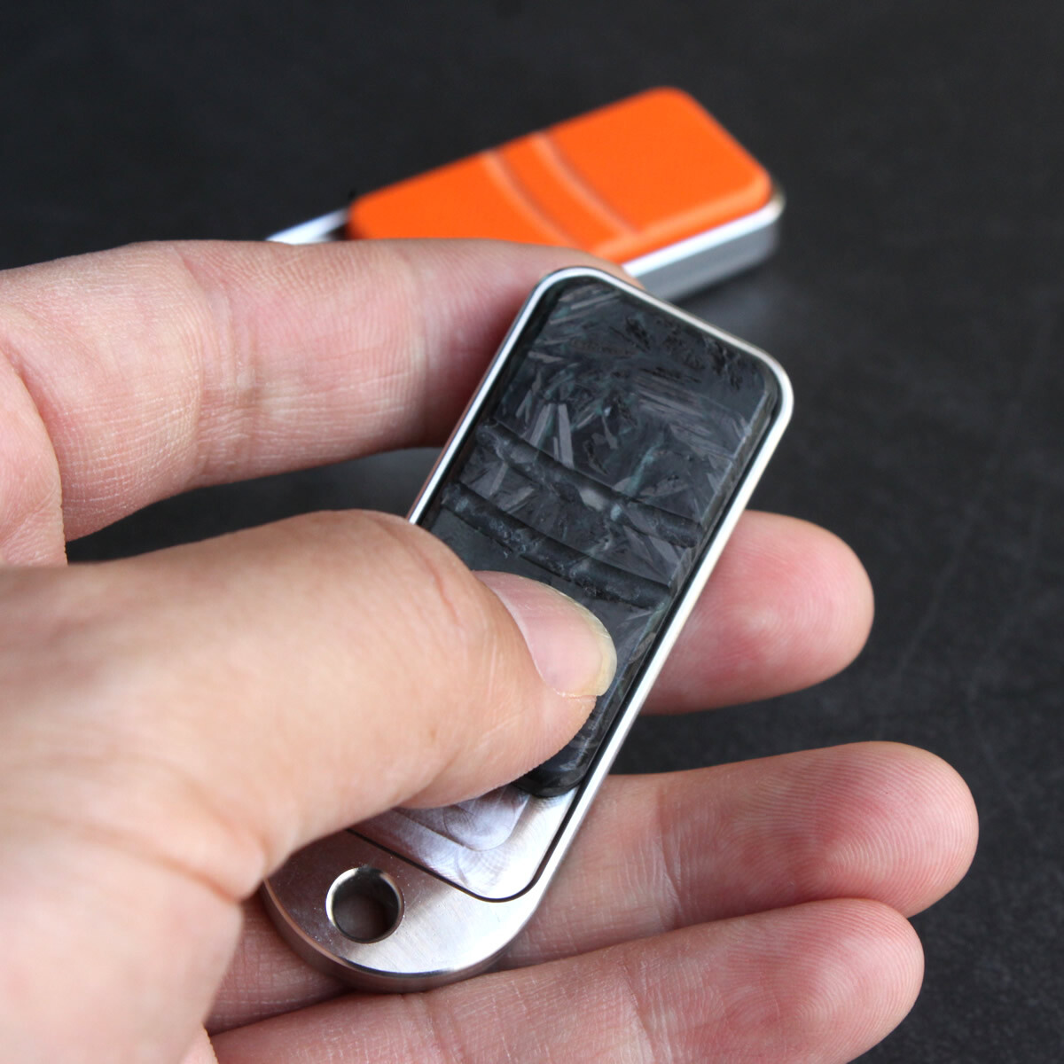 Click Clicker Magnetic Push Card Hand Fidget decompression Pocket EDC Magic Gift