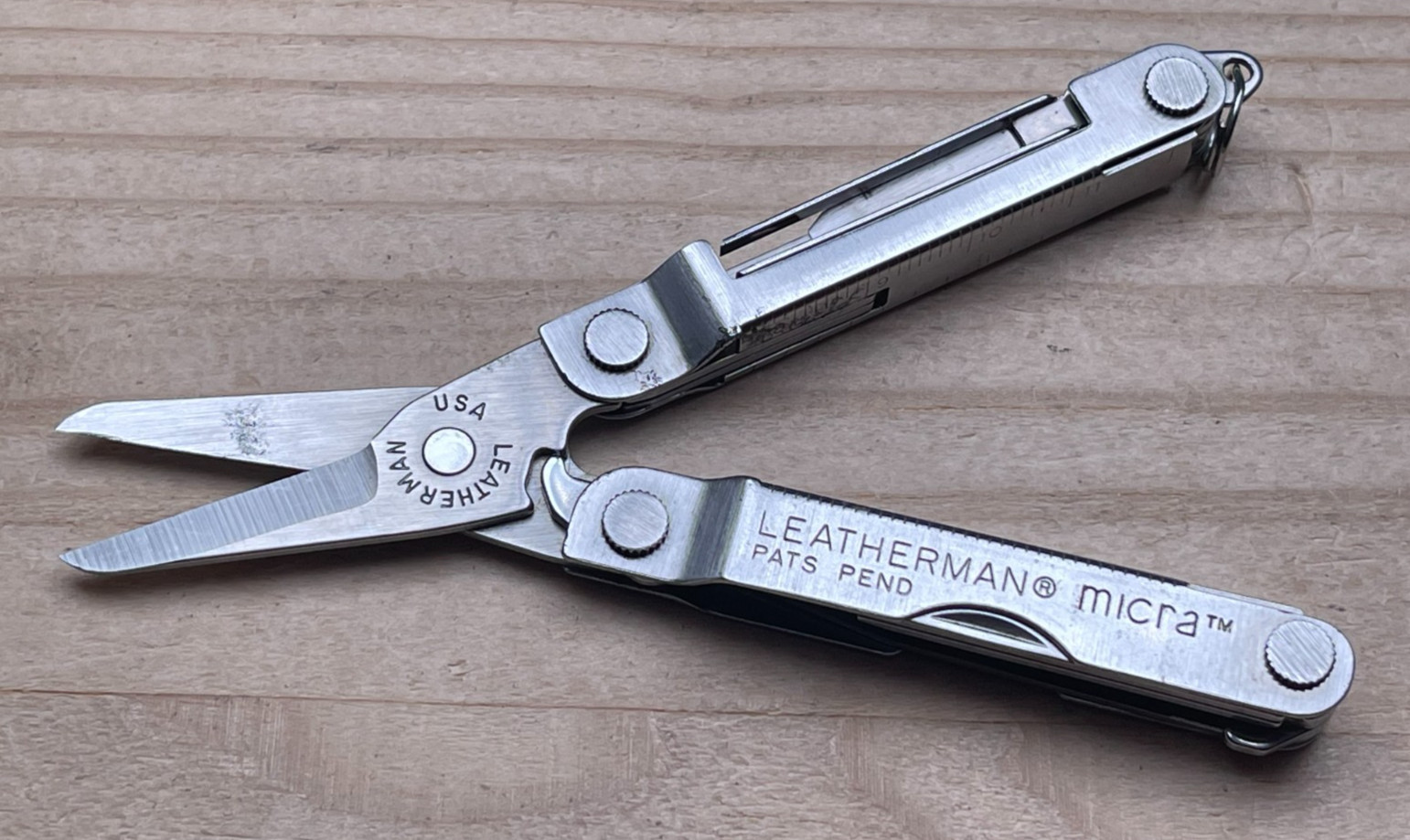 Leatherman Micra Stainless Steel Multi-tool Knife 11/99 Pat Pend.