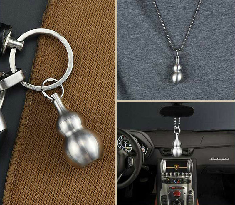 Outdoor Titanium Keychain Waterproof Box Sealed Tank Pendant EDC Survival Tool