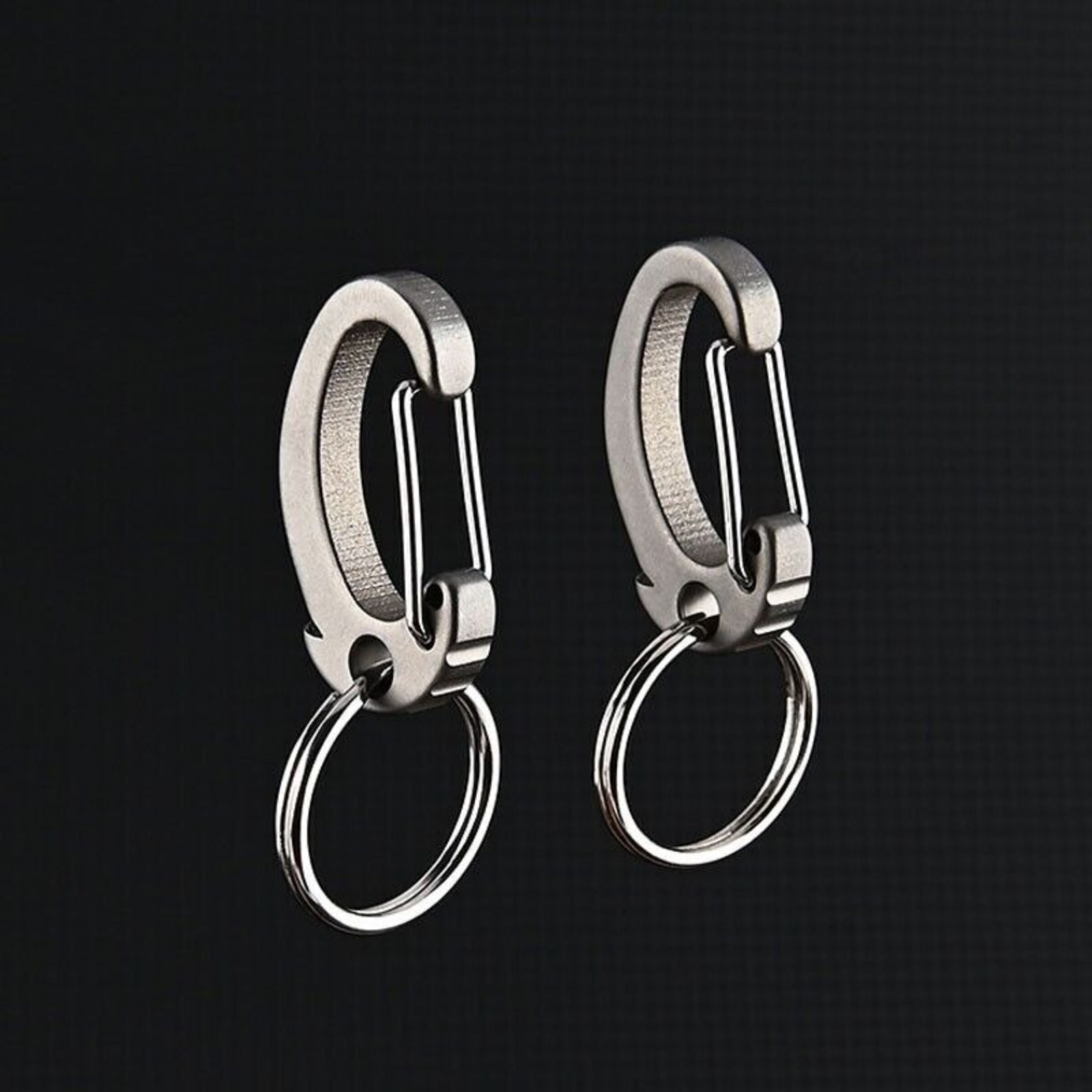Hanging Buckle EDC 2PCS Mini Titanium Alloy Key Chain Carabiner Outdoor Travel