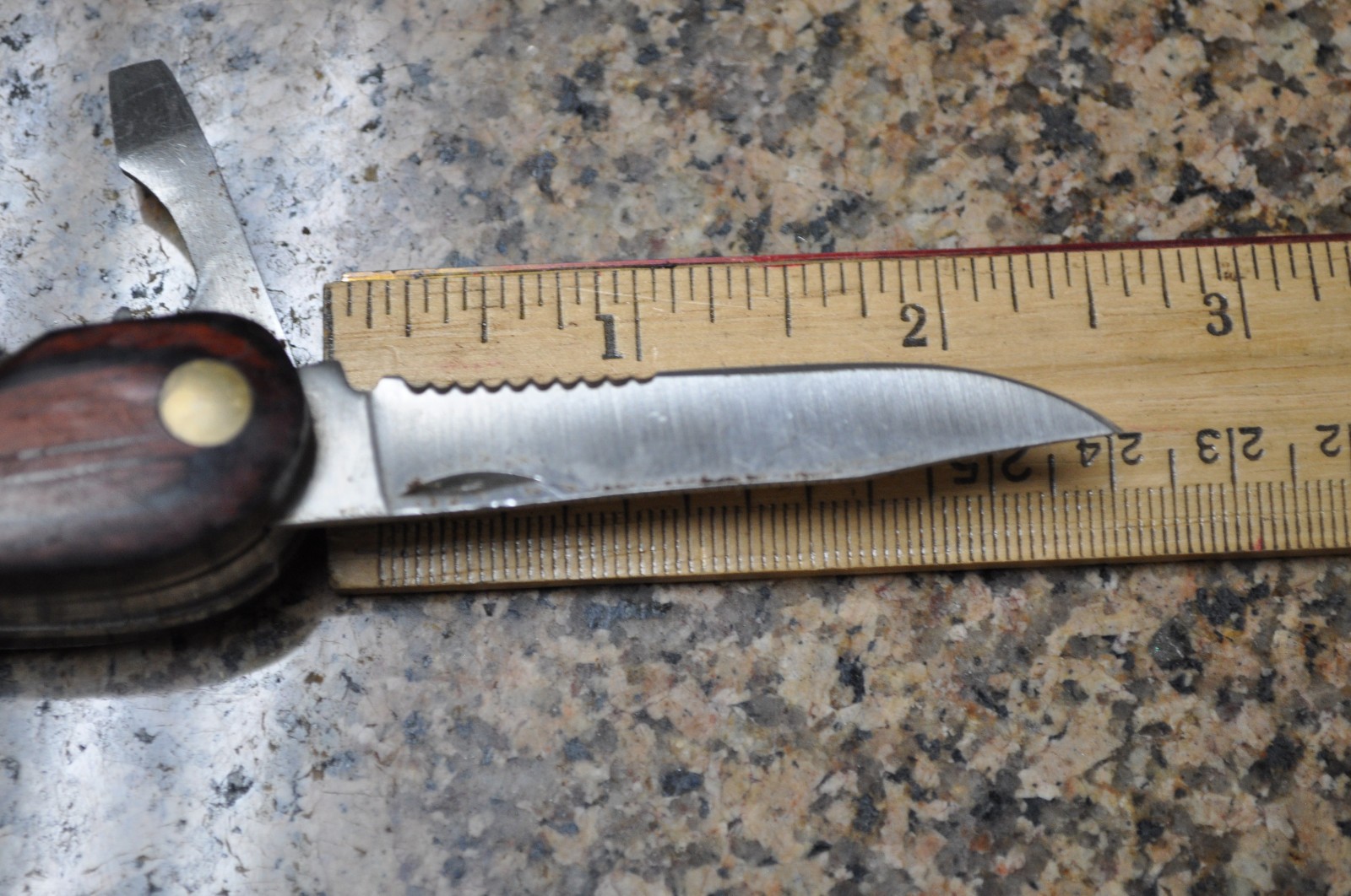HUSKY Multi-Tool Brass Wood vintage see pictures for more info on content / cond