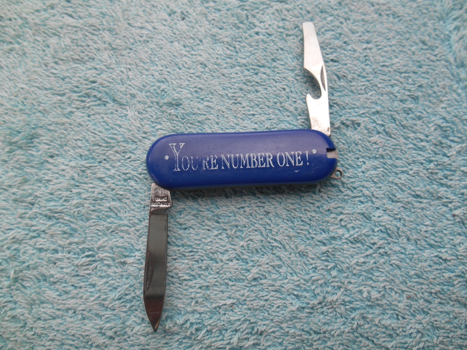 MULTI TOOL POCKET Knife 5 Function BLUE Stainless China DAD, YOURE NUMBER ONE!