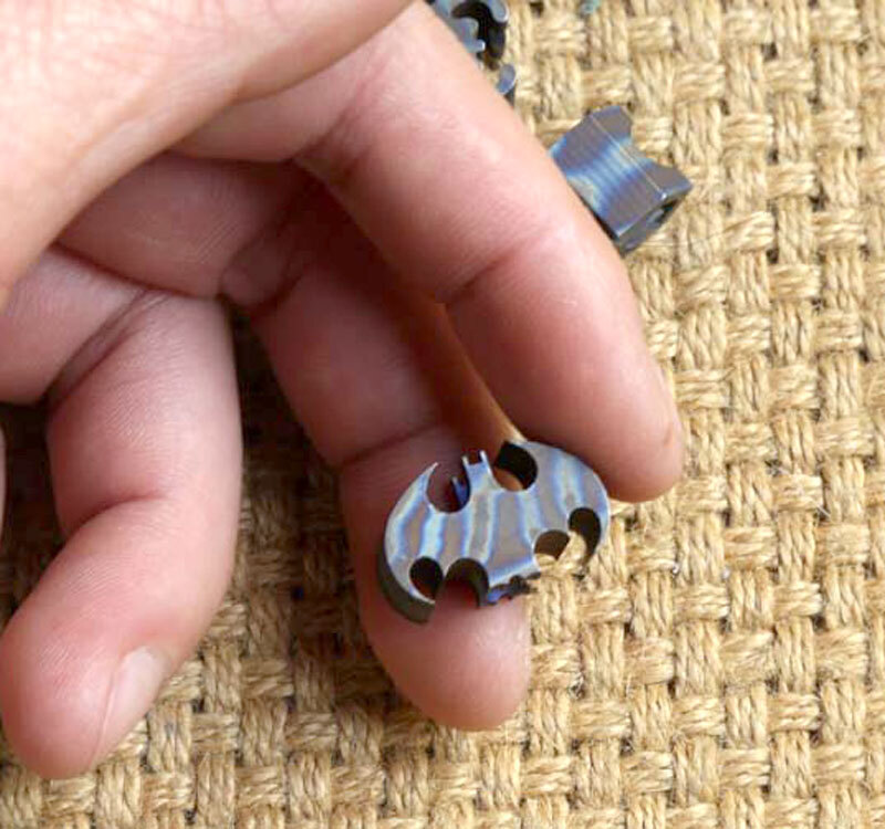 Hot Titanium Alloy EDC Key Pendant Bead Lanyard Parachute Cord DIY Necklace Head