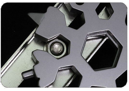18-In-1 Stainless Steel Multi-tool Snowflake EDC Wrench Screw & Hex Driver