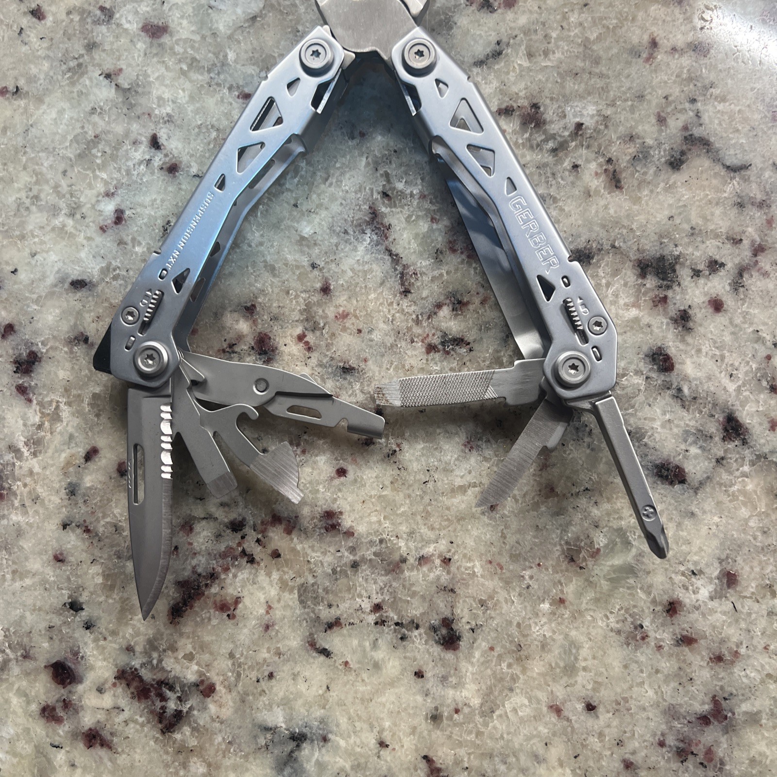 Gerber Suspension NXT 15-in-1 Silver Multi-Tool With Pocket Clip
