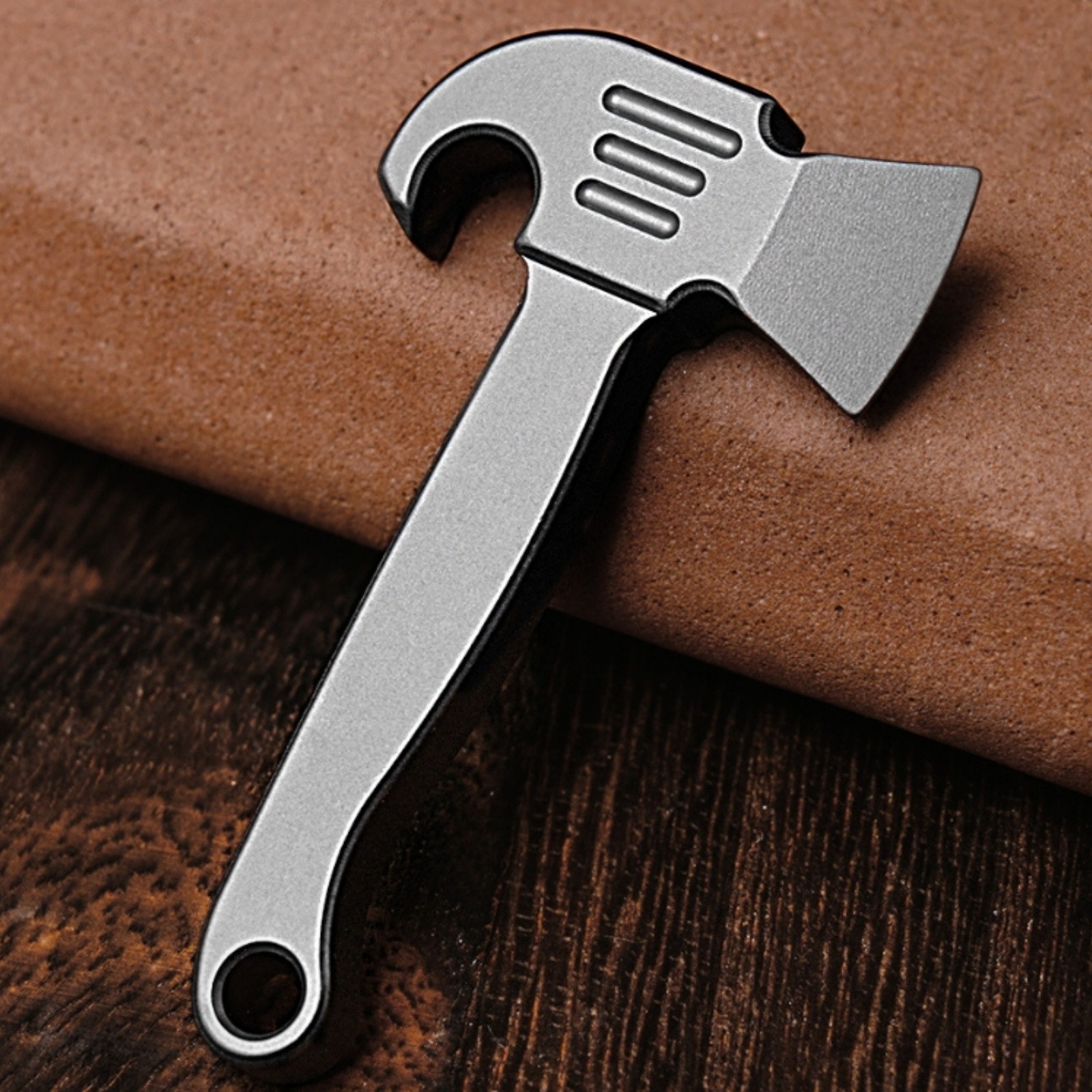 Titanium Alloy Mini Pry Bar EDC Keychain Tool Bottle Opener Necklace Pocket