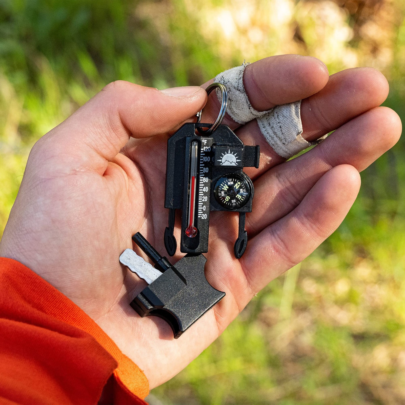 Outsider – 4-in-1 Survival Multi-Tool | Compass, Thermometer, Whistle, and Fi…