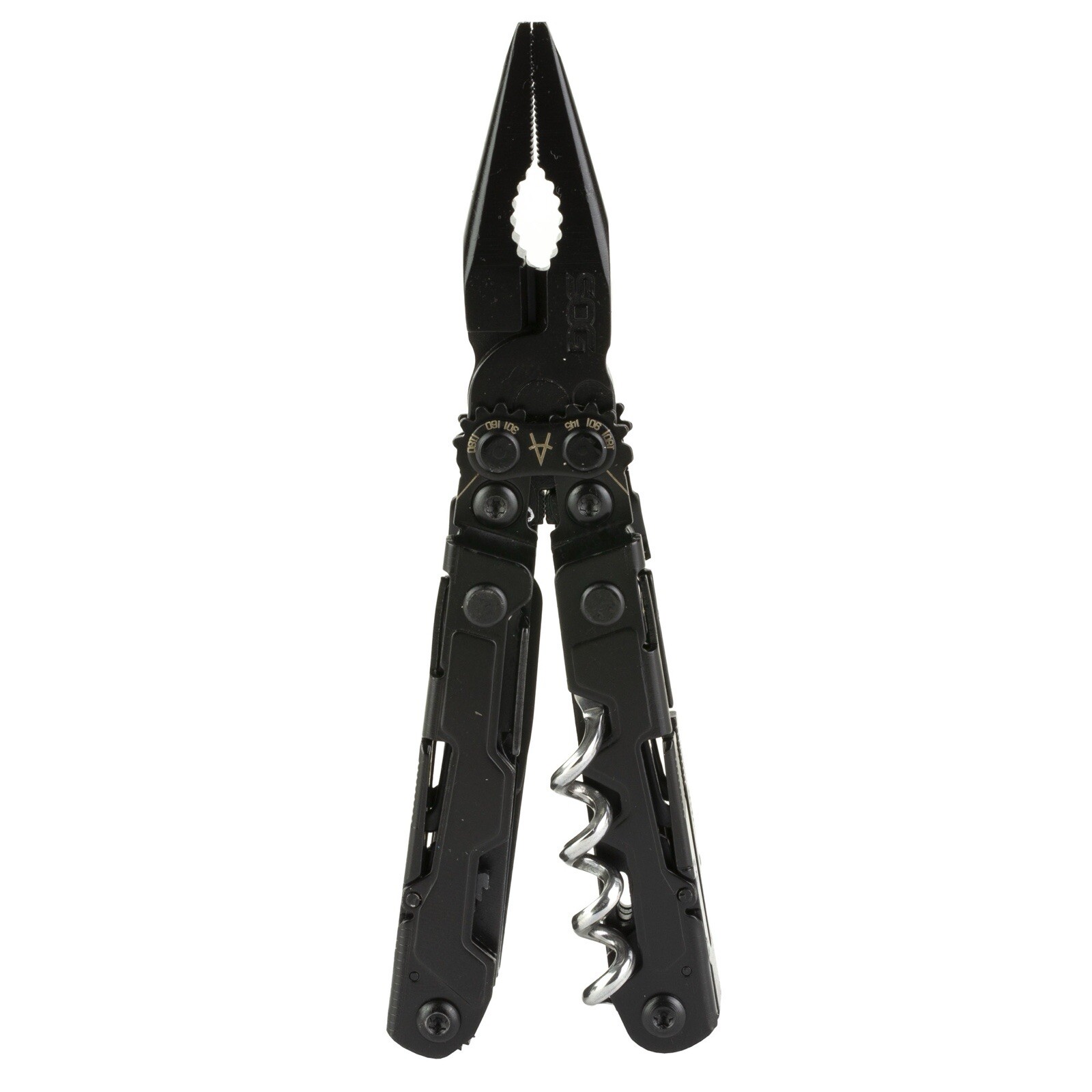 SOG Powerlitre Screwdriver Corkscrew Needlenose Pliers Knife Multi Tool PL1002CP