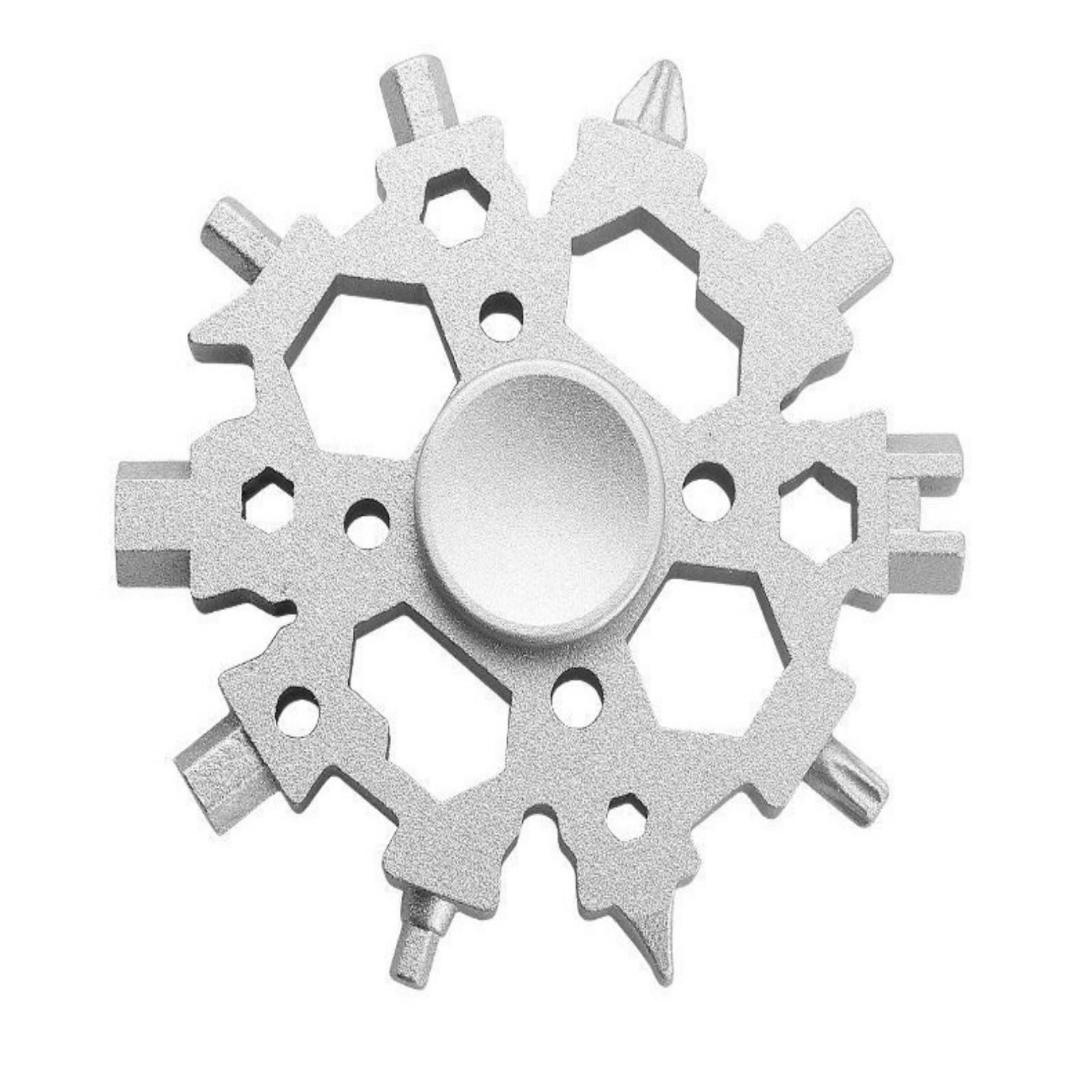 Snowflake Multitool with Fidget Spinner, 23-in-1 Portable Carbon Steel Multi-…