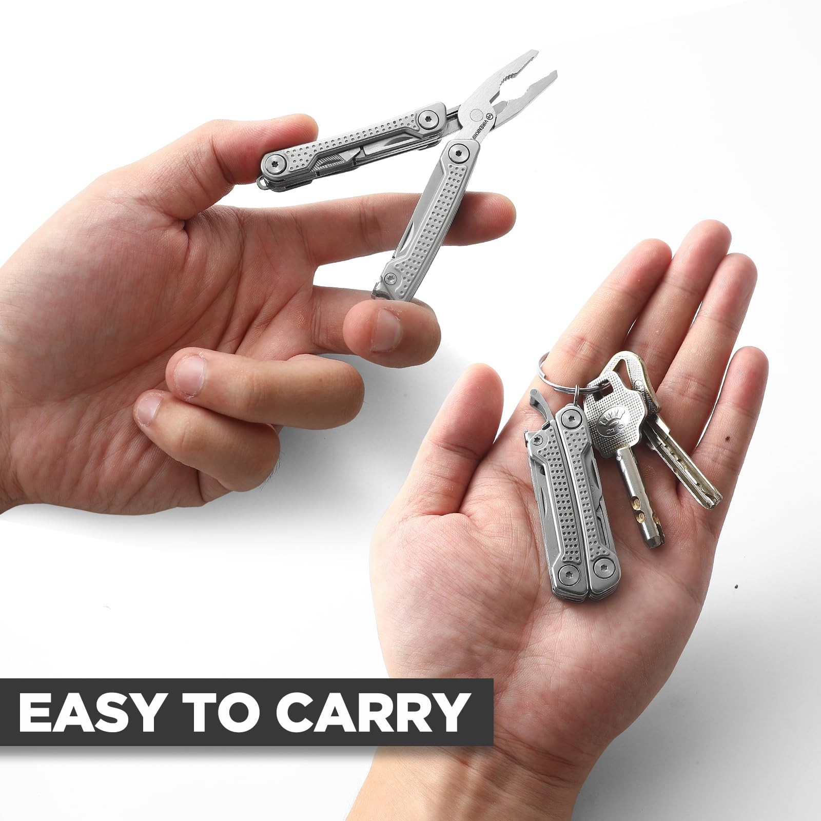 VIRENKNIFE Multitool,11-in-1 Mini EDC Multitool，Gifts for Men,Stainless Steel…