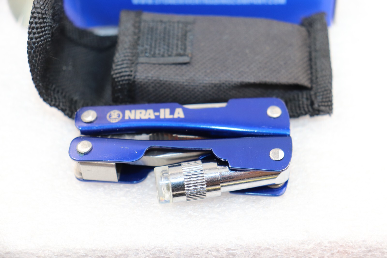 NRA Promo Knife and Multi – Tool Blue In Nylon Case