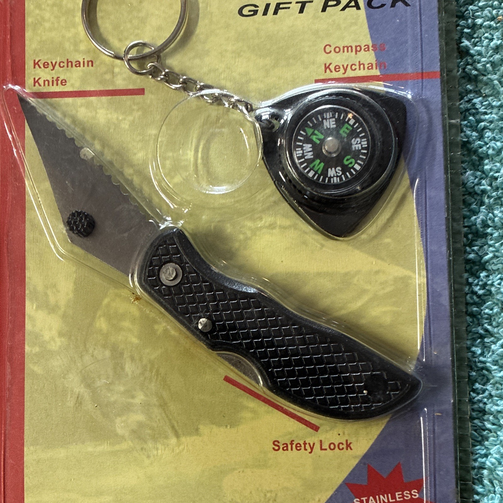 Sterling Knife & Compass Gift Pack Multi-Tool 1in Part Serrated Safety Lock