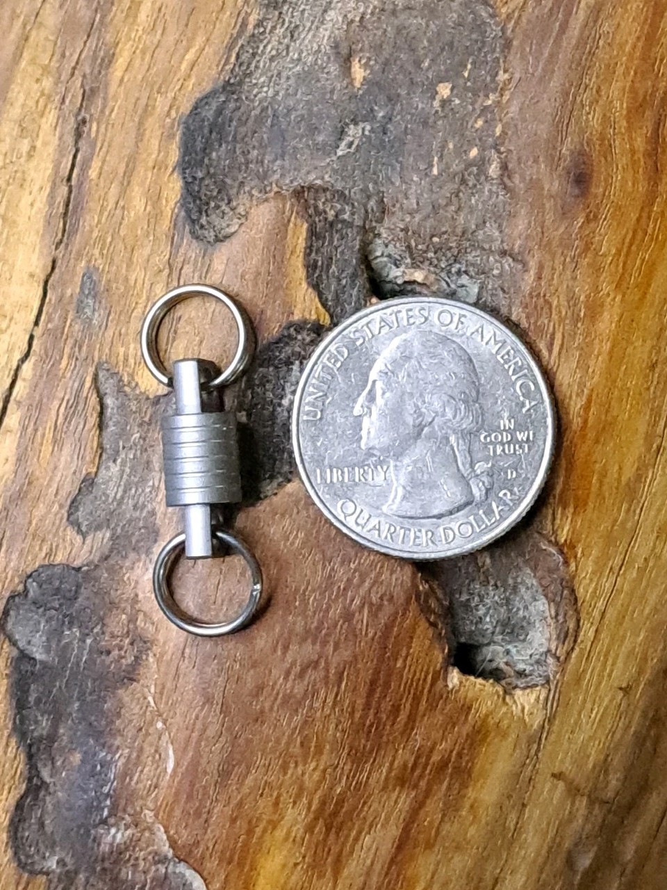 Super Mini Titanium Swivel With 10mm Titanium Keyrings