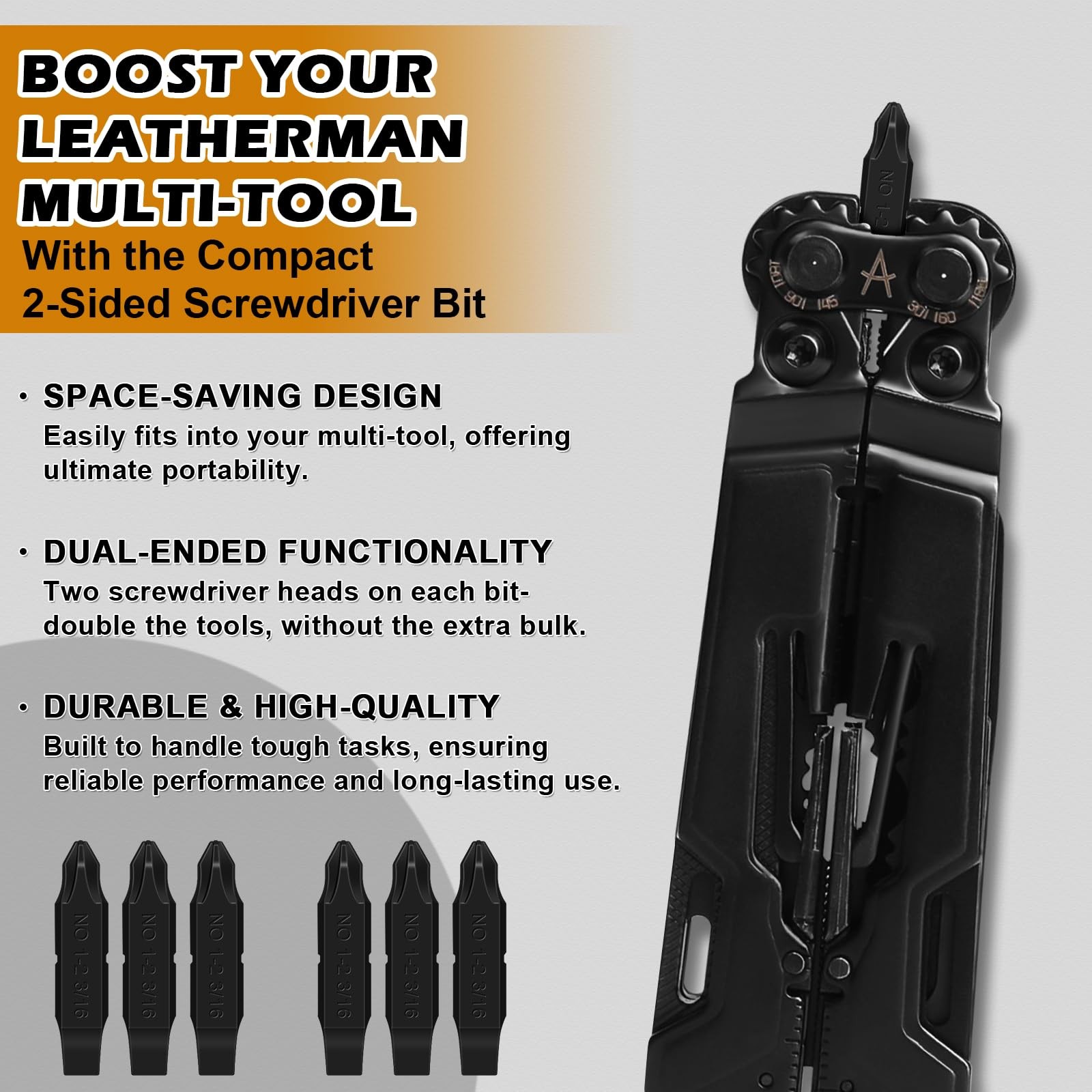 6-Pack Replacement Screwdriver Bits #1/#2 Phillips 3/16″ Flathead Compatible