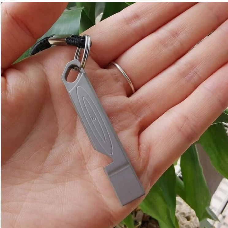 TC4 Titanium Whistle Lightweight Portable Outdoor Life-saving Camping Whistle