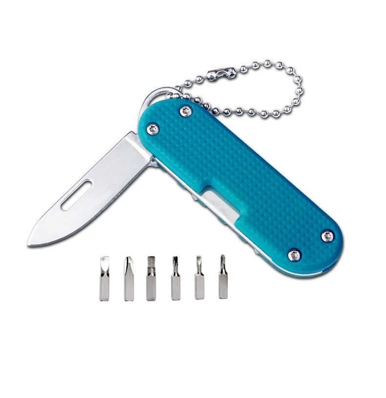 Folding Knife Screwdriver Keychain Tool Stainless Steel