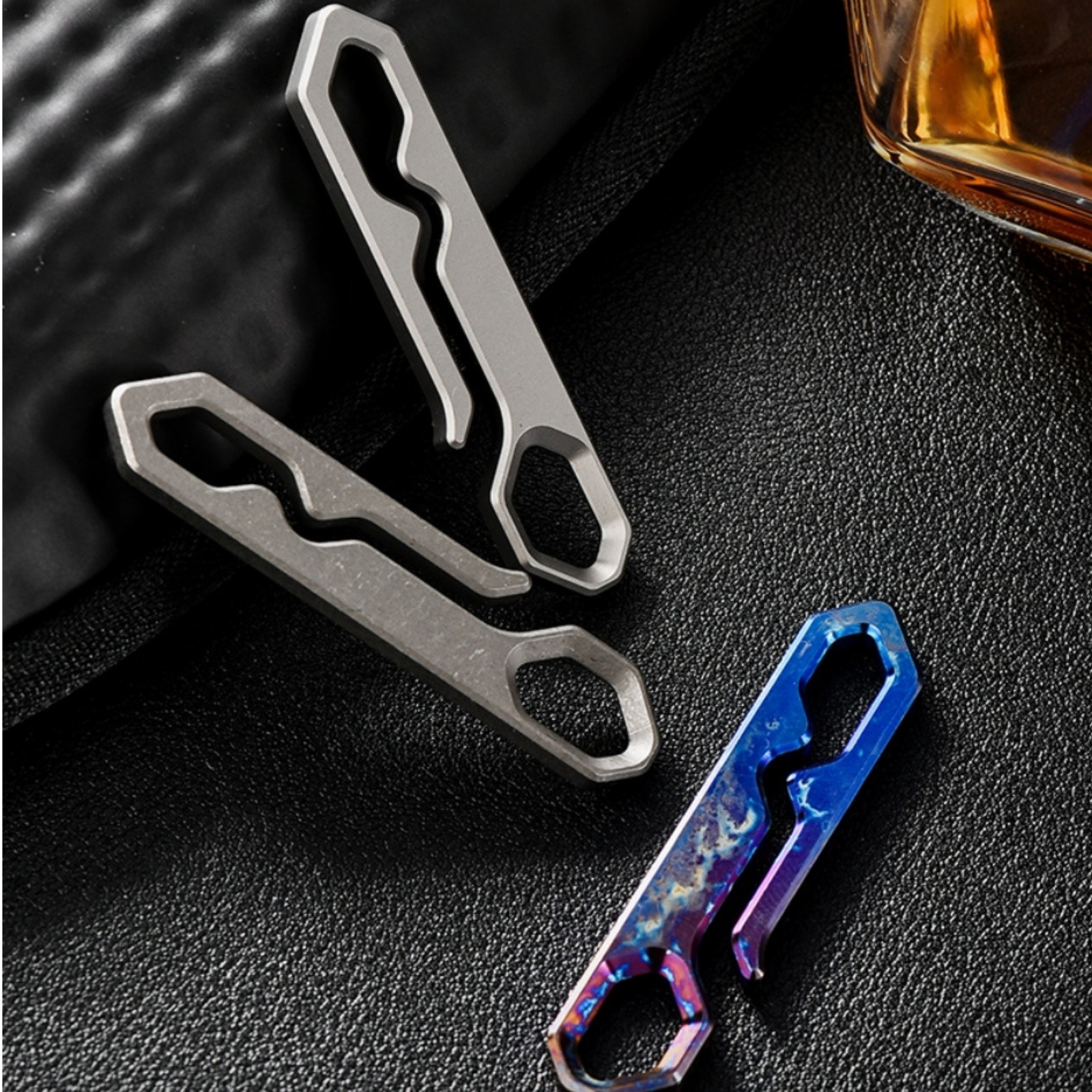 Titanium Alloy EDC Keychain Clip Quick Release Belt Hook Lightweight