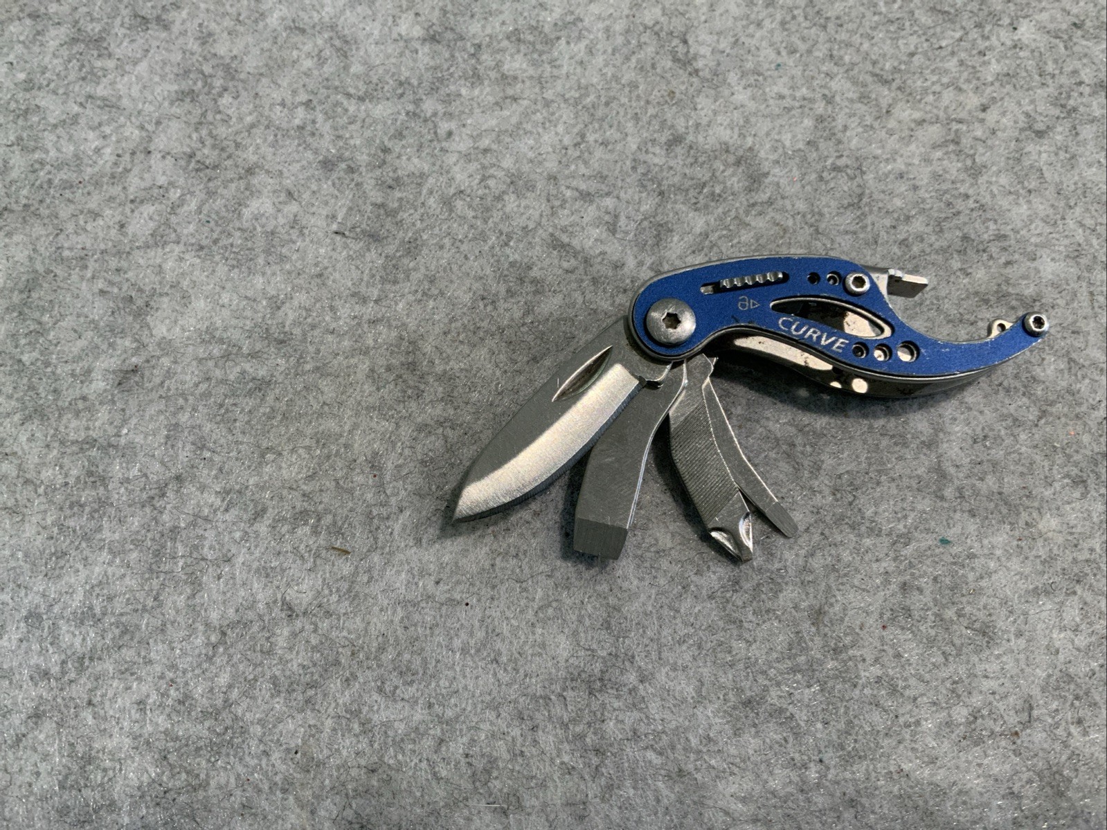 Gerber Curve Multi Tool Blue Knife File Flathead