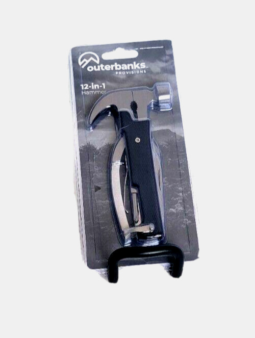 Outerbanks Multi Tool 12-in-1 Hammer with plastic carrying case