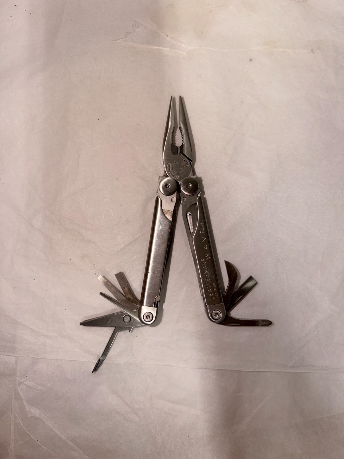 Vintage Leatherman Wave USA Multi Took Patent Pending with Pocket Carrier
