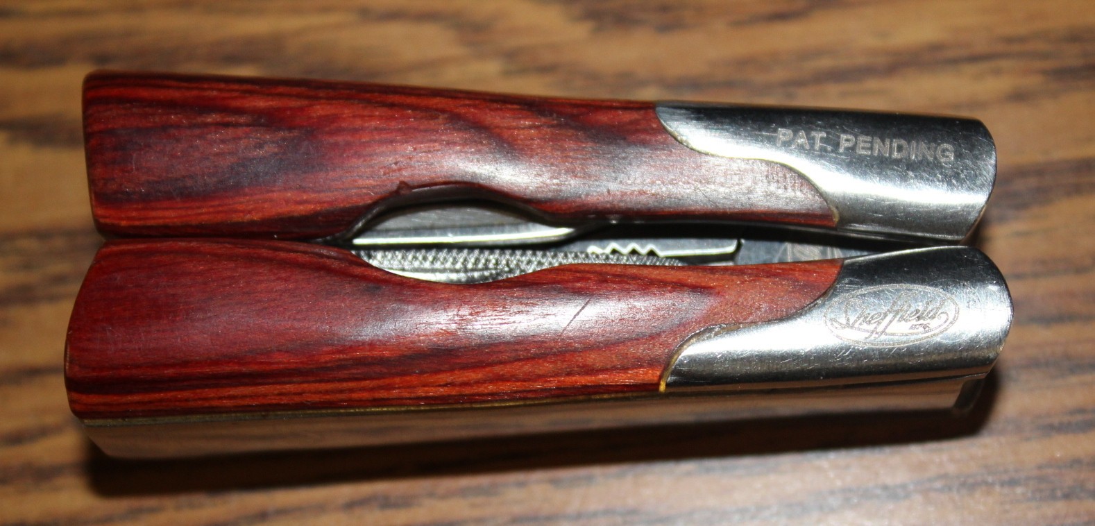 Sheffield 9 In 1 Wood Grain Handle Multi Tool Knife 9 In 1 Made By Sheffield
