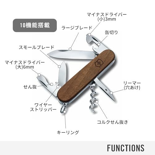 Victorinox Spartan Wood Pocket Knife Walnut 10 FunctionNEW