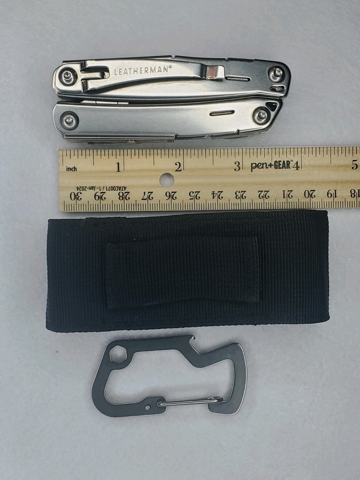 Leatherman Sidekick Multi Tool With Pouch & Carabiner Bottle Opener HEX Tool EUC