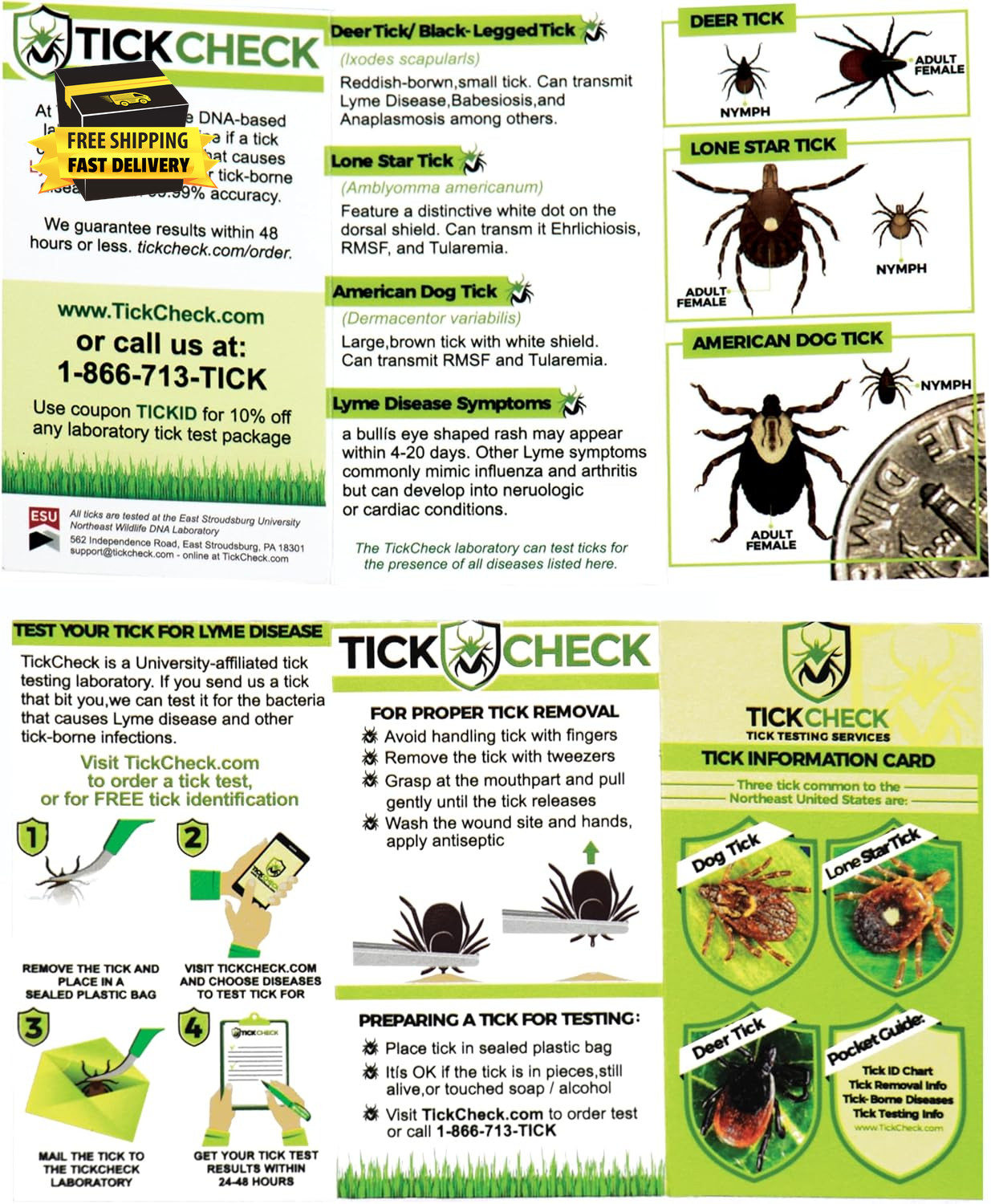 Tick Remover Card – Wallet Sized Tick Removal Tool with Free Tick ID Card & Test