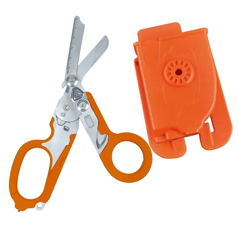 Tactical Folding Rescue Shears EMT Survival MultiTool Scissors Glass Break NEW