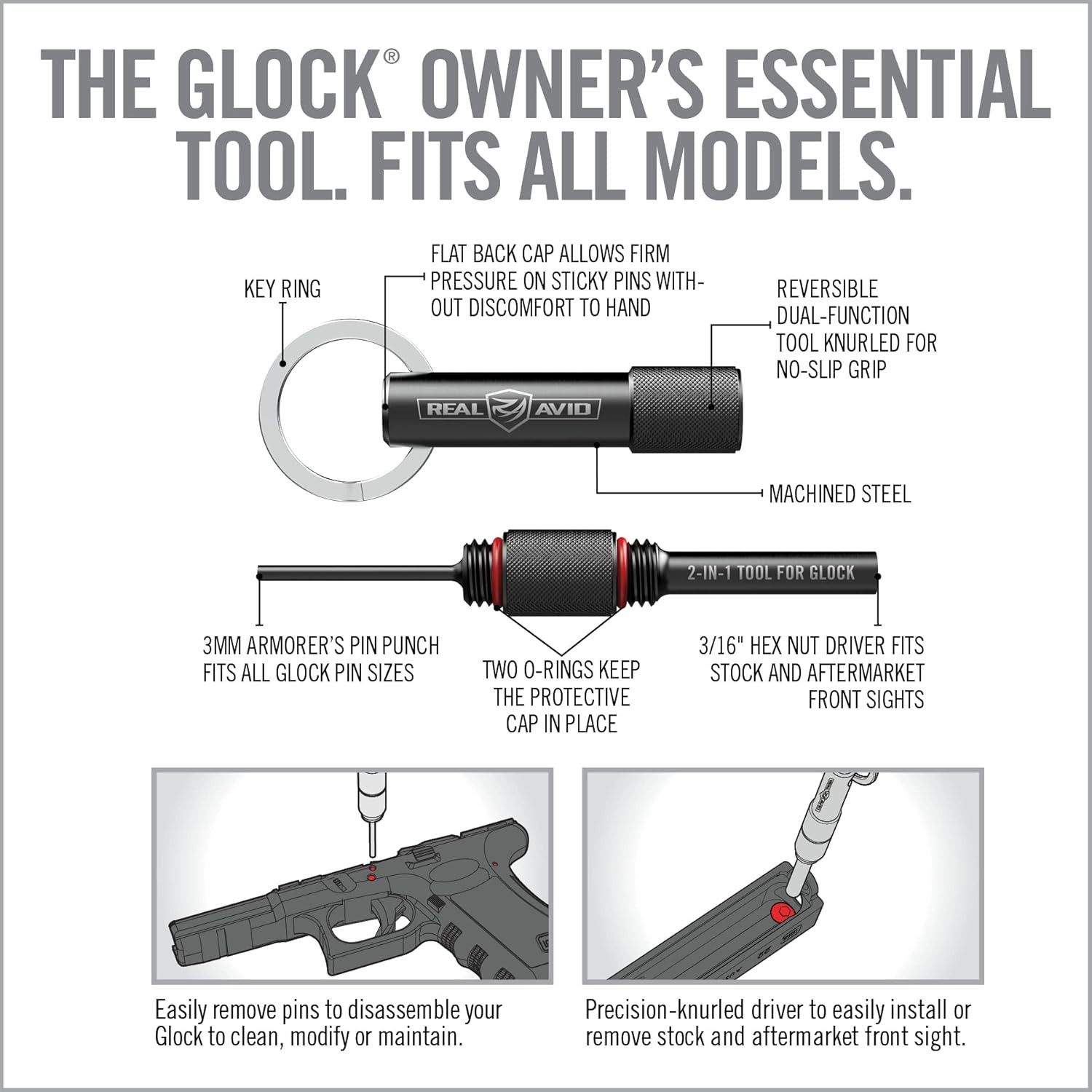 Glock Accessories – Choose between 2-In-1 Tool, 4-In-1 Tool or Pro Pack for Gloc