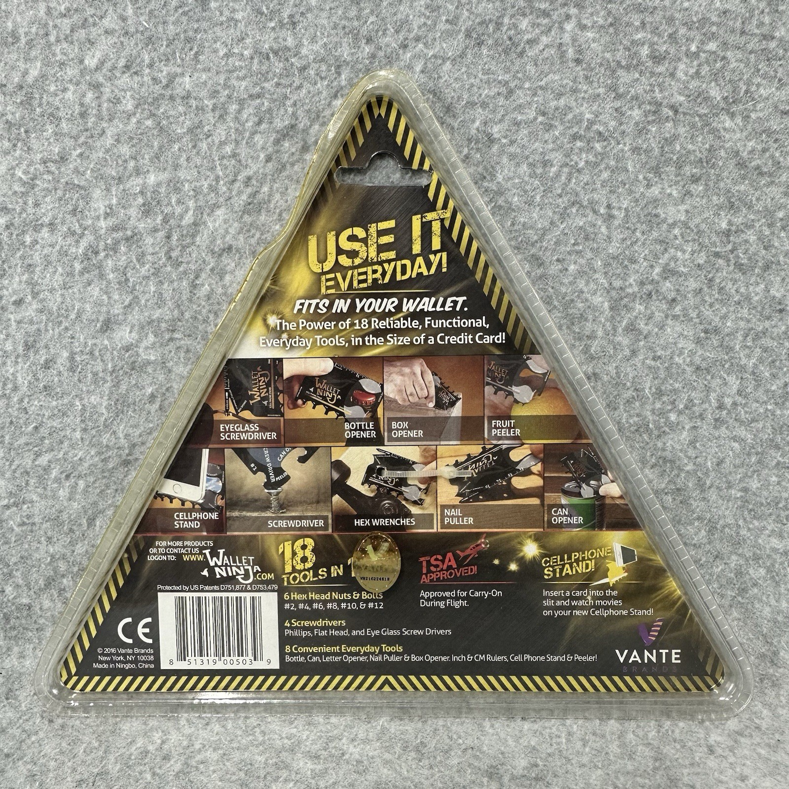 Wallet Ninja 18-in-1 Multi Tool Card As Seen On TV New Sealed Fits in Wallet