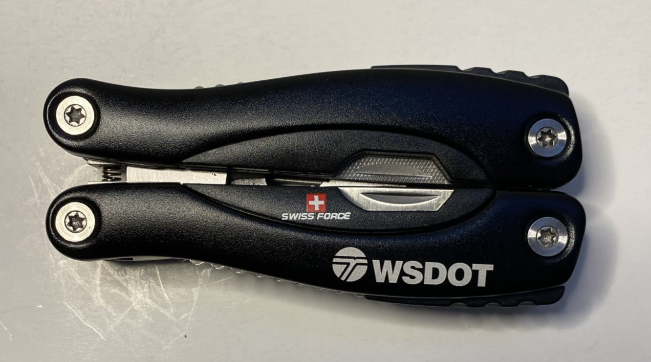 Swiss Force Folding Multi Tool w/ Nylon Sheath WSDOT Logo