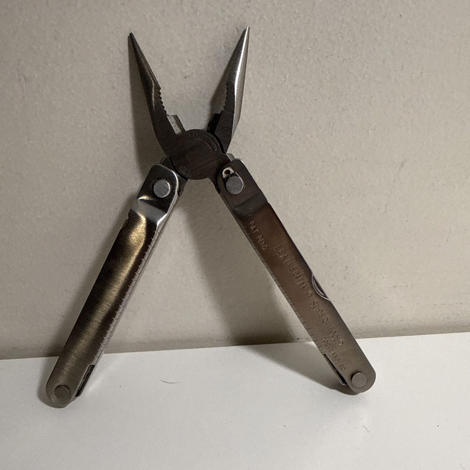 Original Leatherman Super Tool Sheath Box Portland Oregon Pat Pend Badger Meter