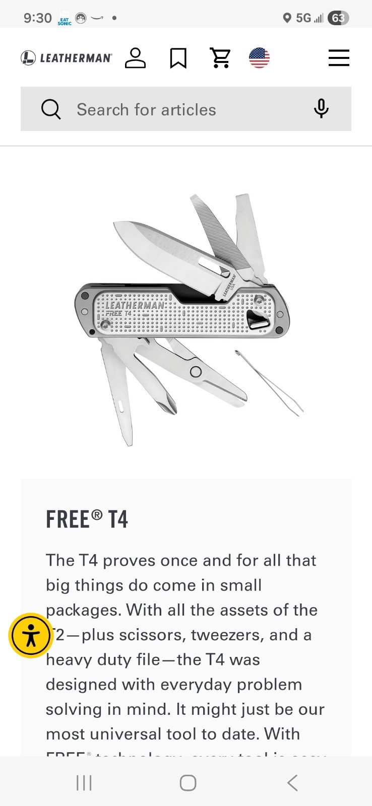 Leatherman FREE T4 Pocket Knife Multi-tool! Stainless! D RETIRED! Discontinued!