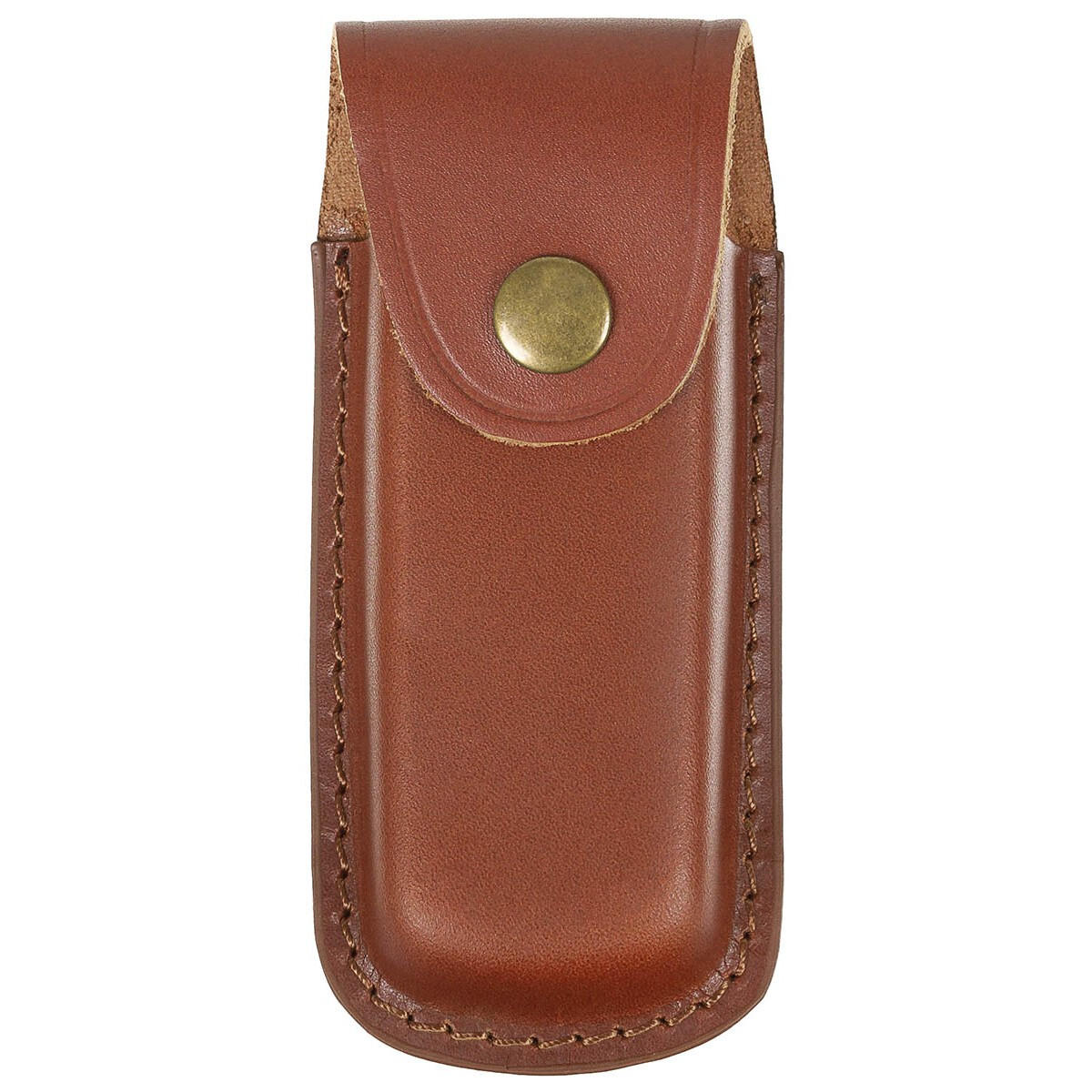 Leather Sheath Pouch Knife Pouch Multi Tool with Snap Belt Pouch Brown